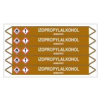 Značení potrubí, izopropylalkohol,5 ks, 150 × 12 mm